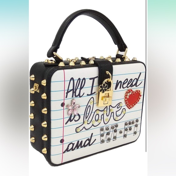 Love and WiFi Crossbody Bag - Black and White - Picture 1 of 6